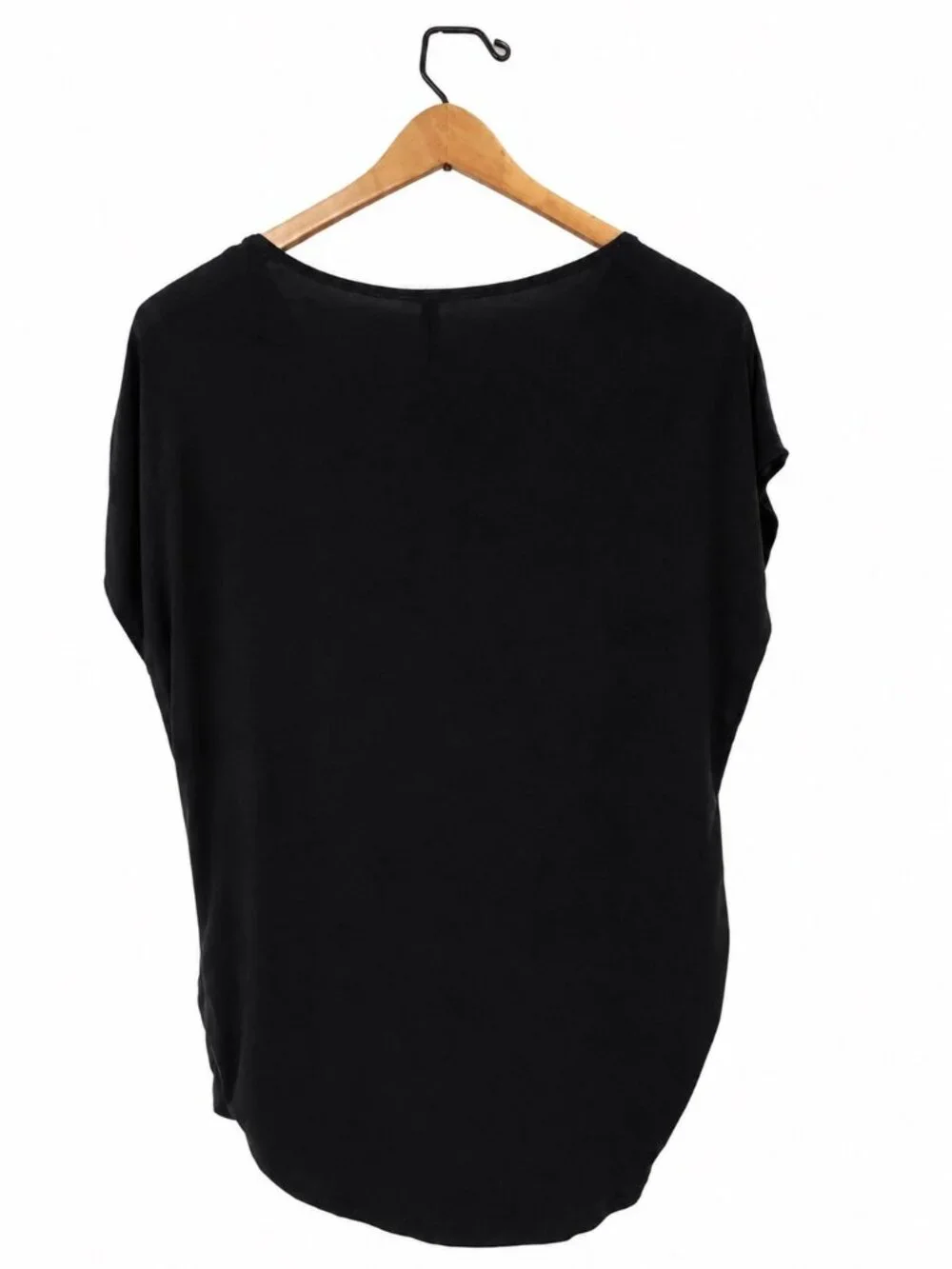 Edyta Womens Black Short-Sleeve Patterned Blouse With Studs L - Picture 3 of 4